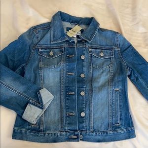 Loft Denim Jacket Light Wash Small Petite